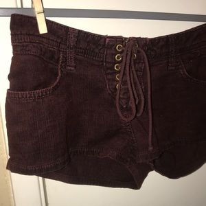 Corduroy LF Carmar Lace Up Shorts